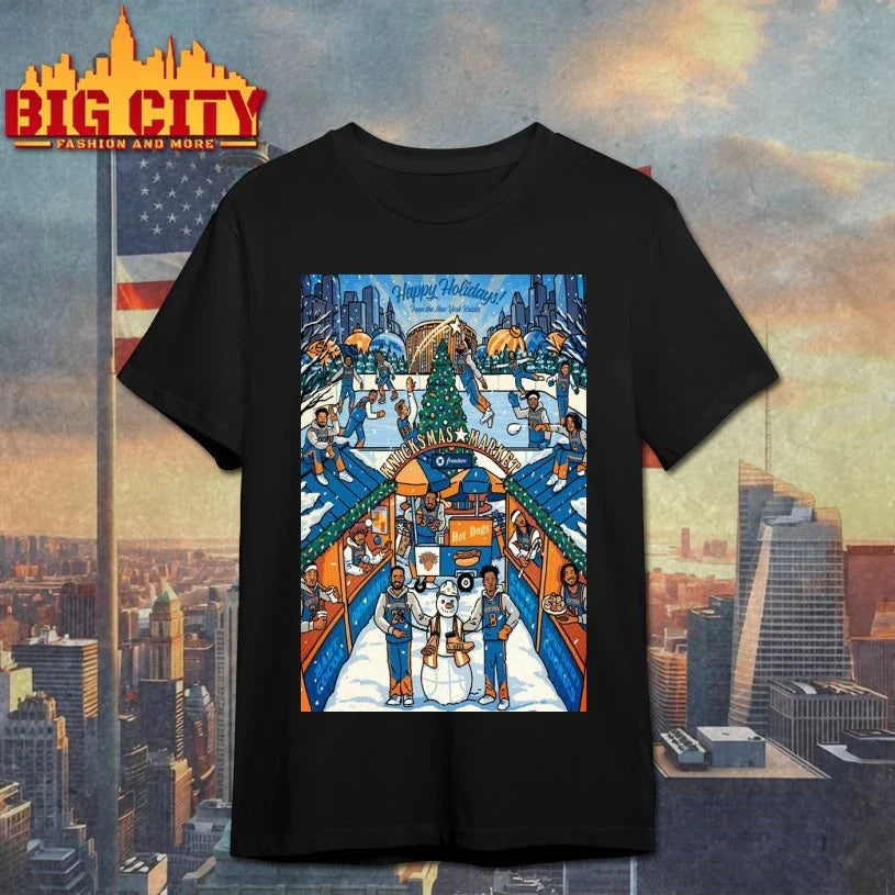 Knicks Merry Knicksmas Holiday Poster shirt Unisex T-shirt, Sweatshirt, Hoodie, Long Sleeve Tee - T-Shirt, Sweatshirt, Hoodie