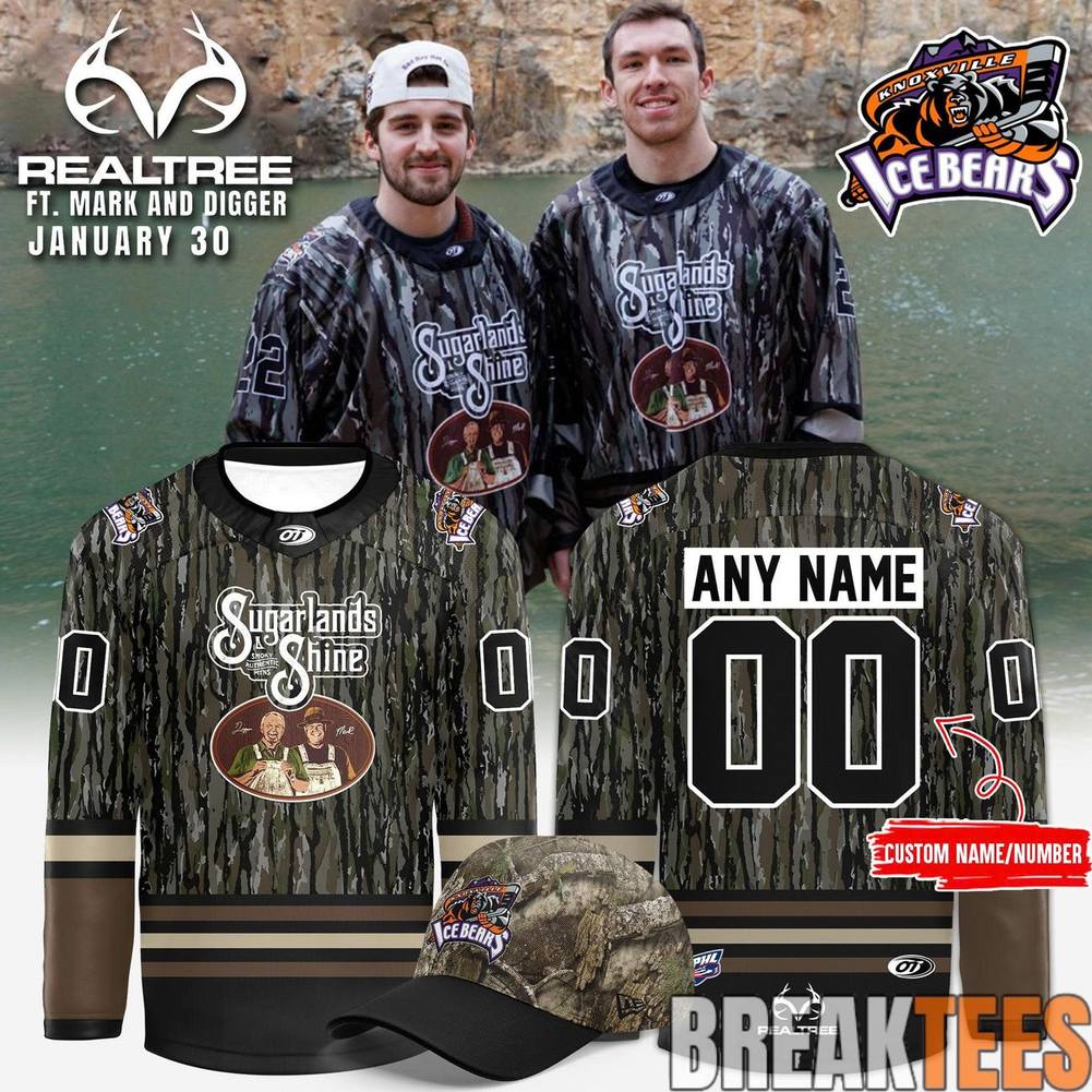 Knoxville Ice Bears 2026 New Realtree Custom Hockey Jersey hockey jersey product view 1