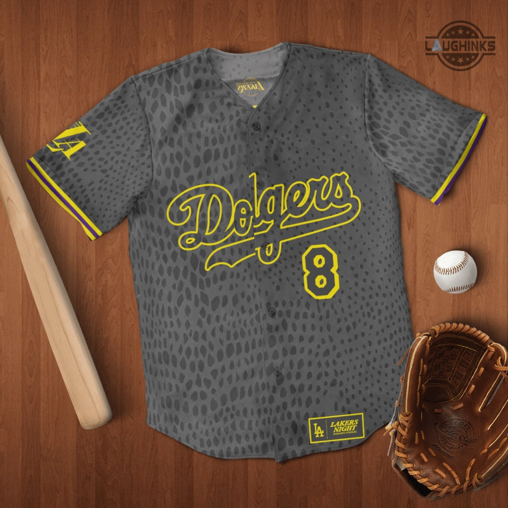 Kobe Bryant Baseball Jersey Shirt Black Mamba Kobe Bryant Jersey Los Angeles Dodgers Baseball Uniform 2023 Lakers Night Mlb La Dodgers 24 Baseball Jersey Giveaway baseball jersey product view 1