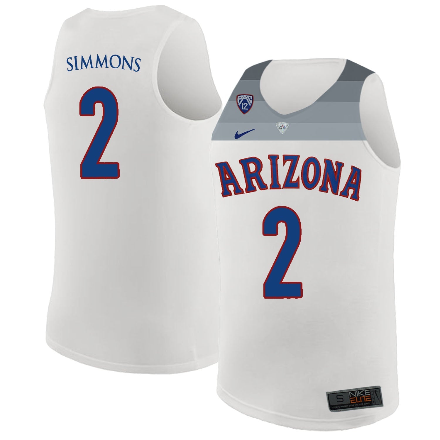 Kobi Simmons 2 White College Football Jersey football jersey product view 1