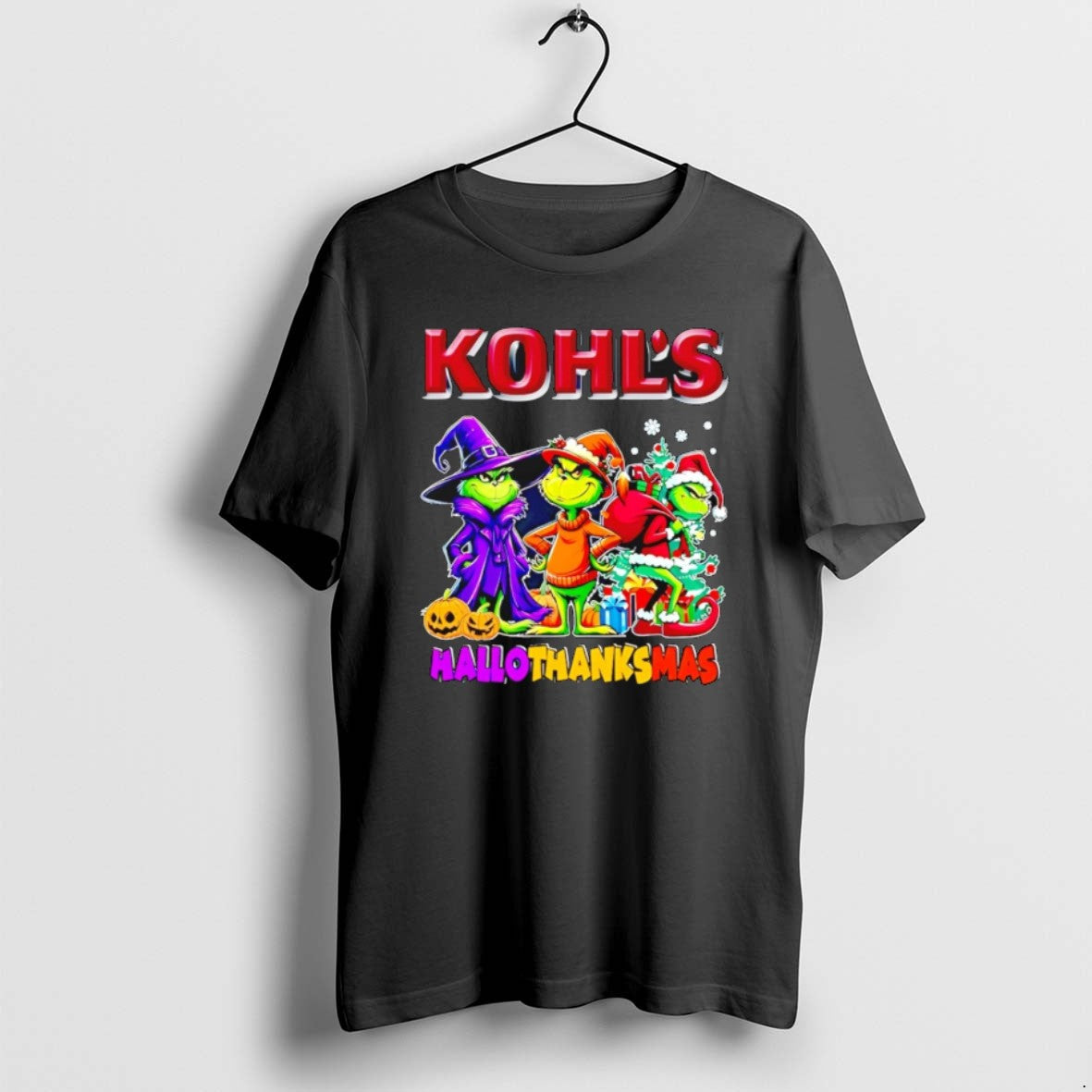 Kohls X Grinch 2025 Halloween Thanksgiving Christmas T Shirts Unisex T-shirt, Sweatshirt, Hoodie, Long Sleeve Tee - T-Shirt, Sweatshirt, Hoodie