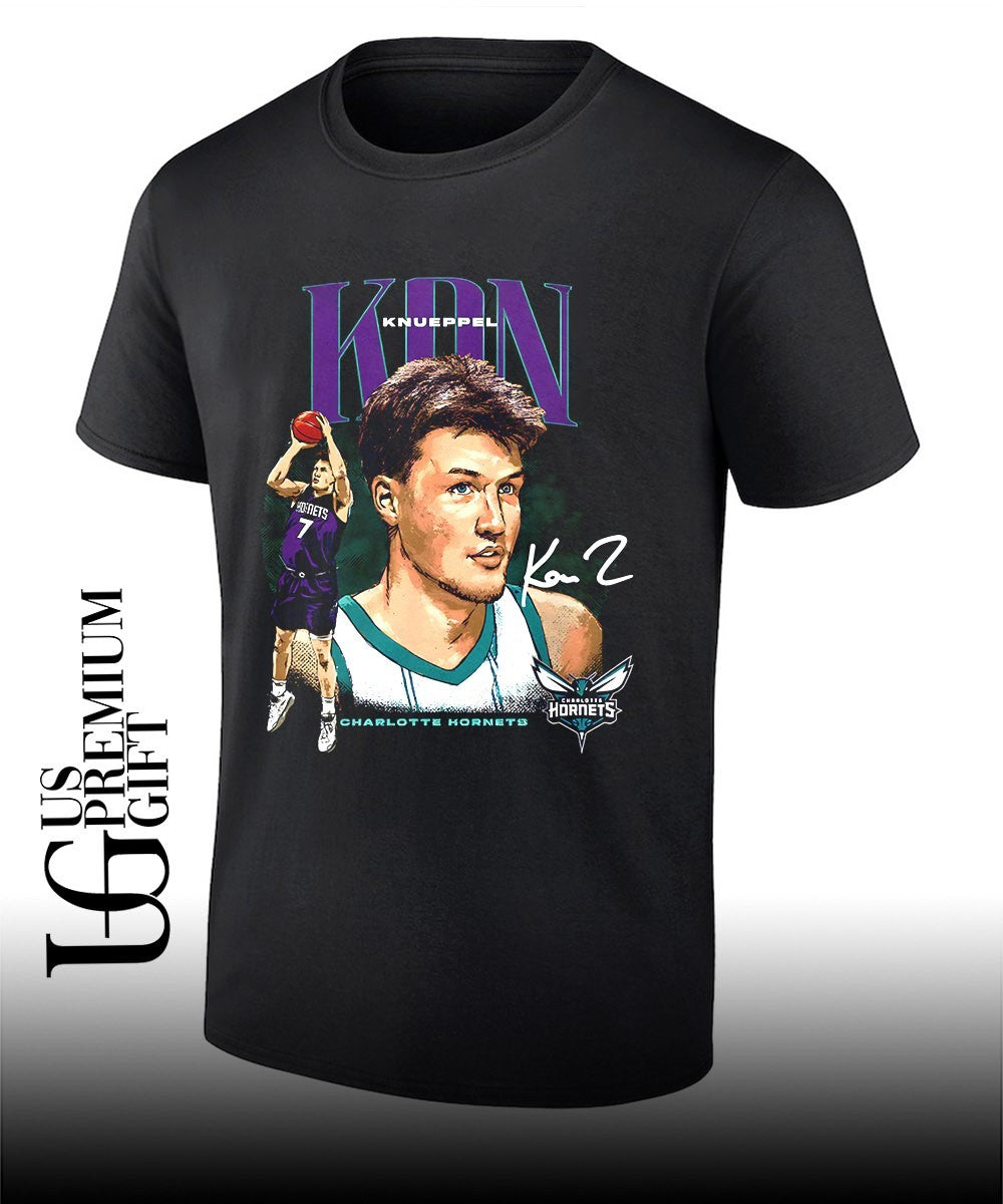 Kon Knueppel Charlotte Hornets NBA 2026 signature graphic shirt Unisex T-shirt, Sweatshirt, Hoodie, Long Sleeve Tee - T-Shirt, Sweatshirt, Hoodie