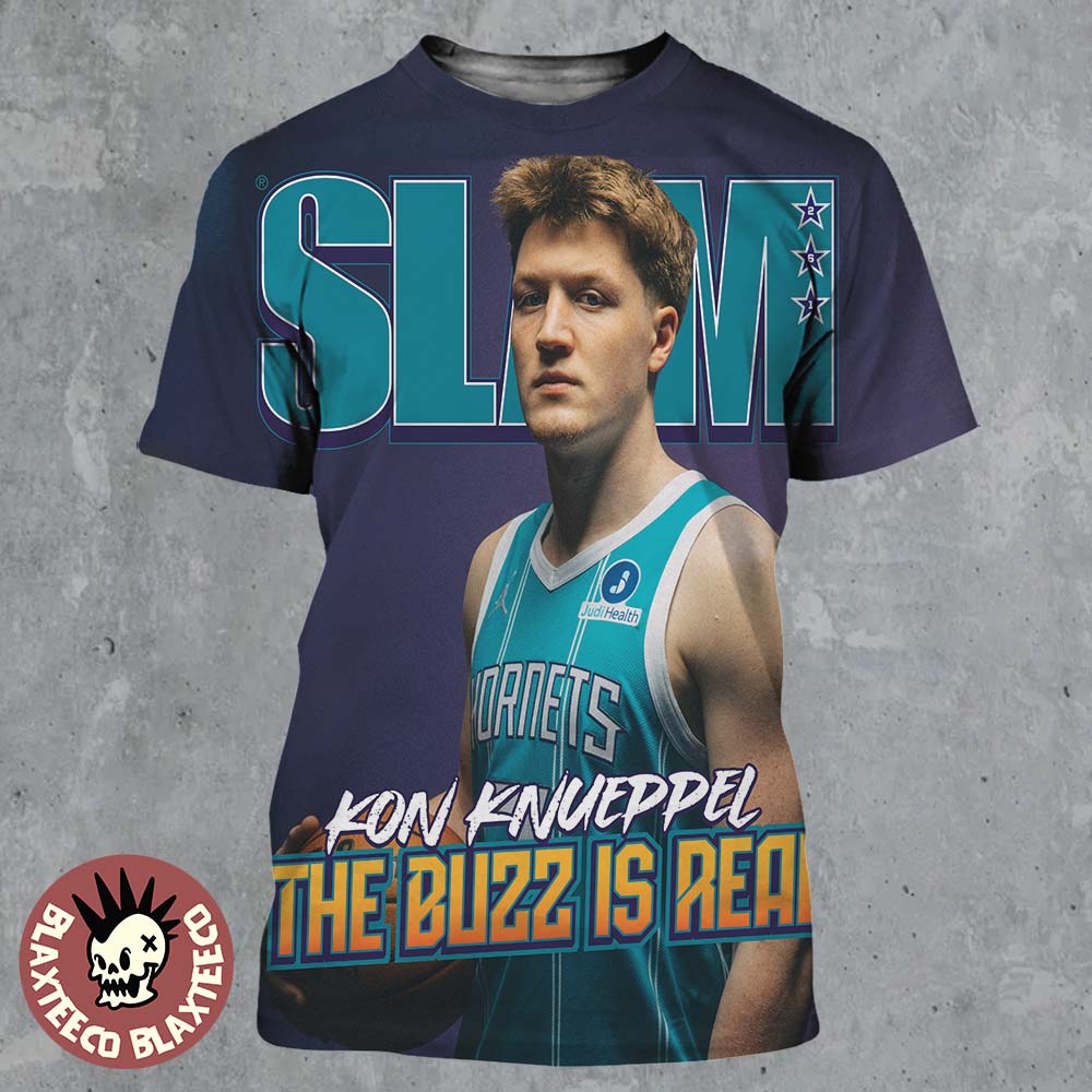 Kon Knueppel Charlotte Hornets SLAM 261 Cover The Buzz Is Real All Over Print Shirt Unisex T-shirt, Sweatshirt, Hoodie, Long Sleeve Tee - T-Shirt, Sweatshirt, Hoodie