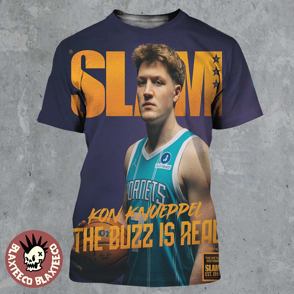 Kon Knueppel Charlotte Hornets SLAM 261 Cover The Buzz Is Real Orange Metal Editions All Over Print Shirt - T-Shirt, Sweatshirt, Hoodie
