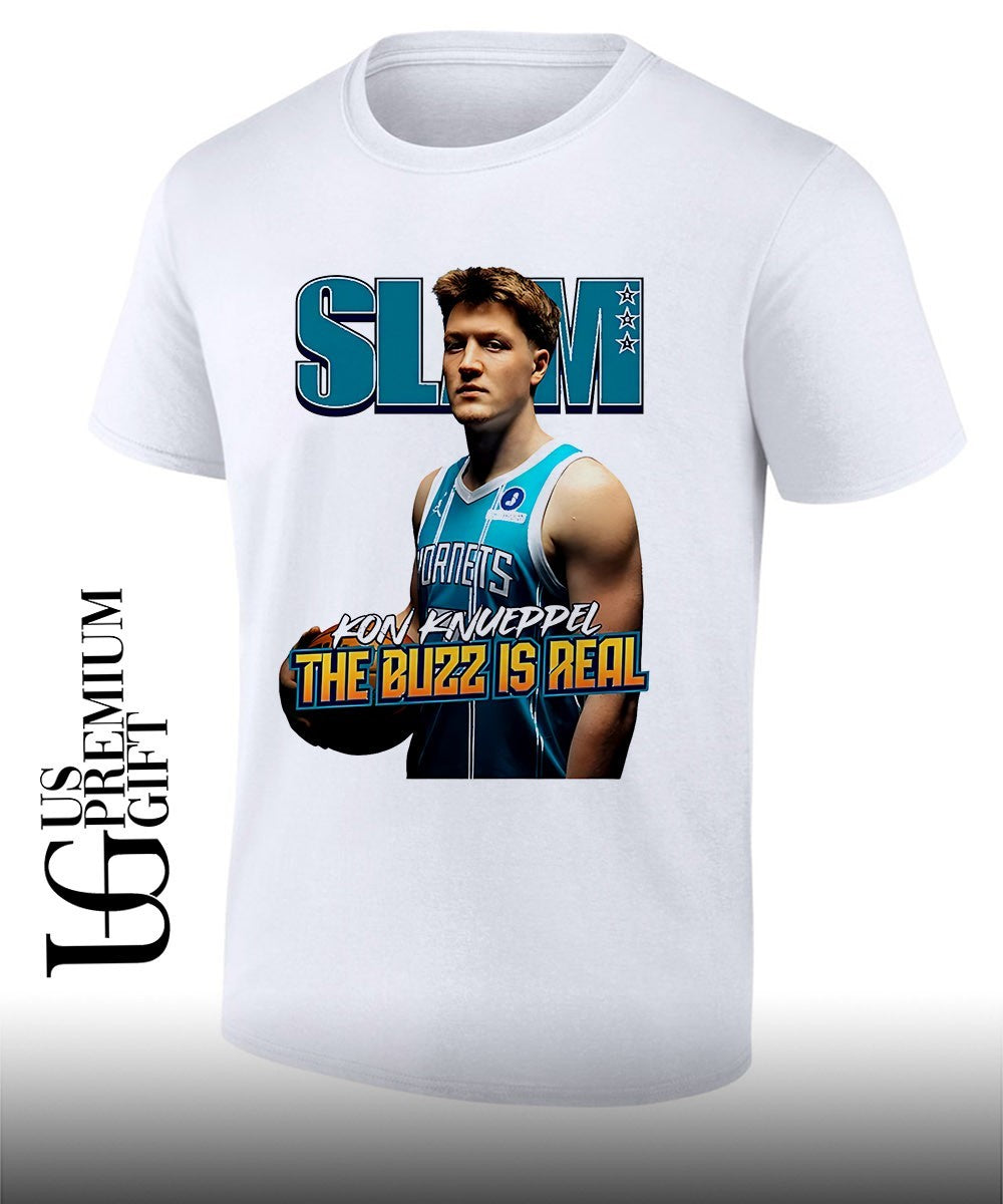 Kon Knueppel The Buzz Is Real Charlotte Hornets NBA Slam shirt Unisex T-shirt, Sweatshirt, Hoodie, Long Sleeve Tee - T-Shirt, Sweatshirt, Hoodie