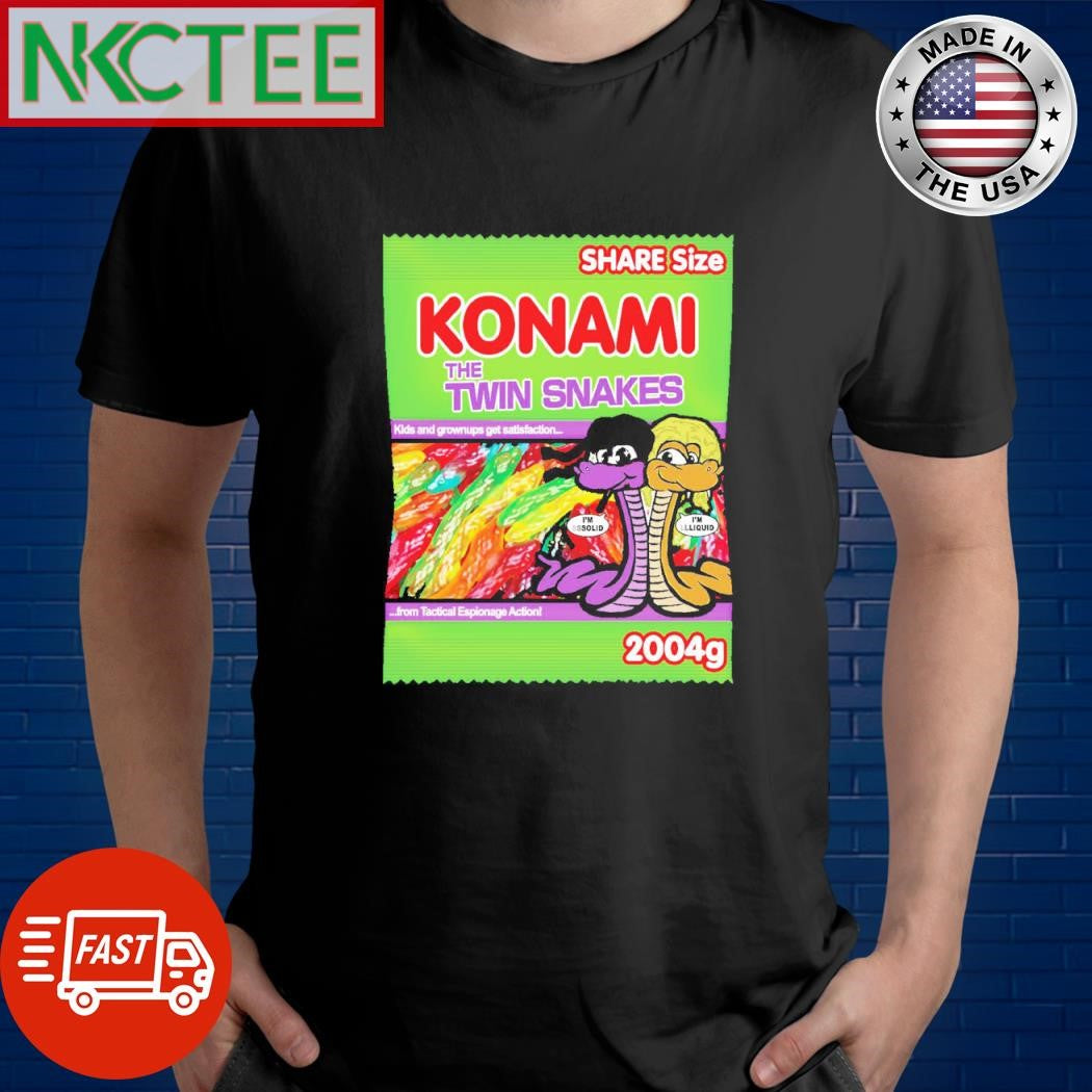 Konami The Twin Snakes candy shirt Unisex T-shirt, Sweatshirt, Hoodie, Long Sleeve Tee - T-Shirt, Sweatshirt, Hoodie