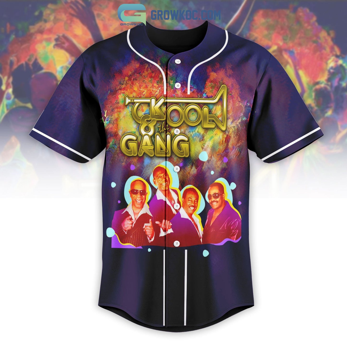 Kool & the Gang People Just Wanna Have Fun Baseball Jersey baseball jersey product view 2