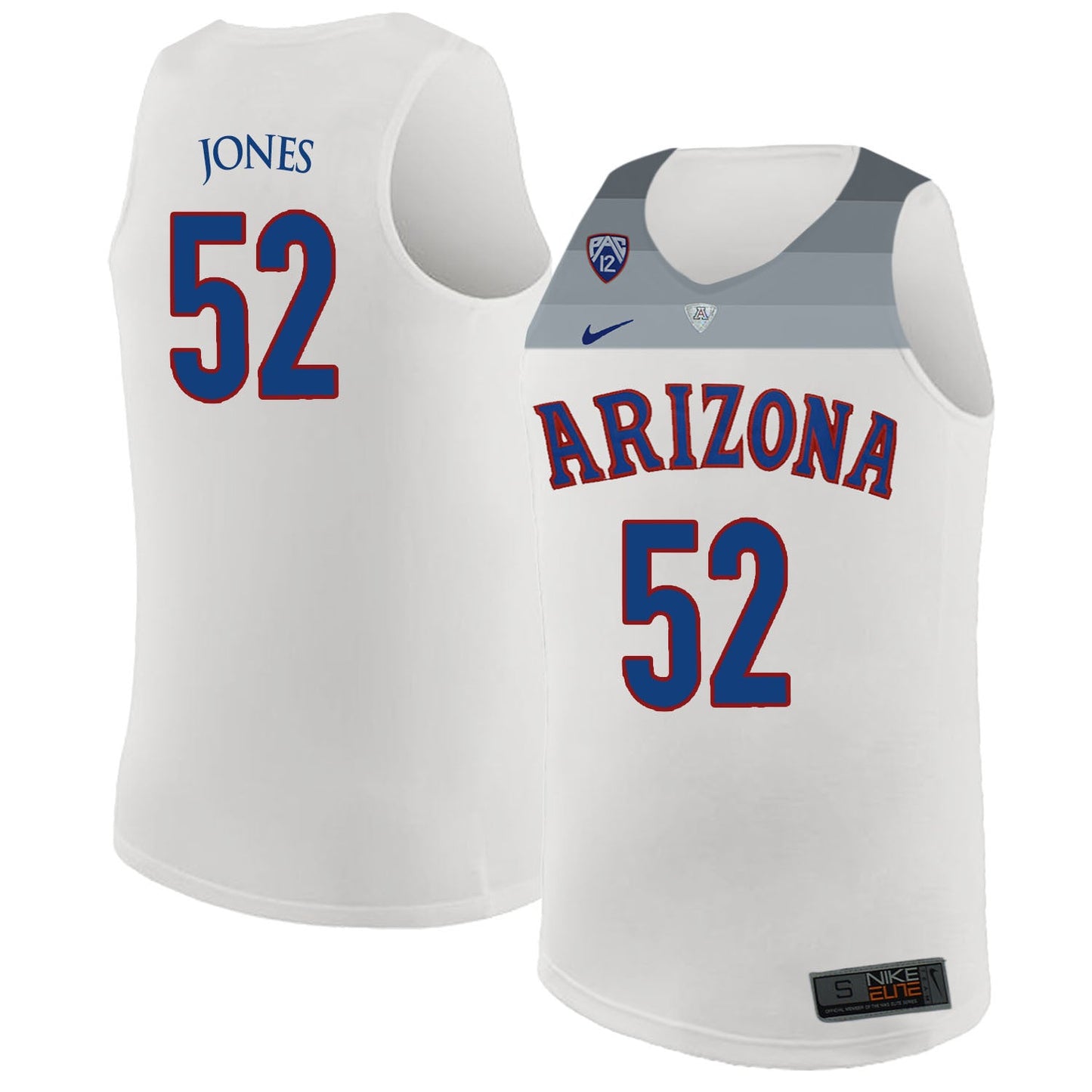 Kory Jones 52 White College Football Jersey football jersey product view 1