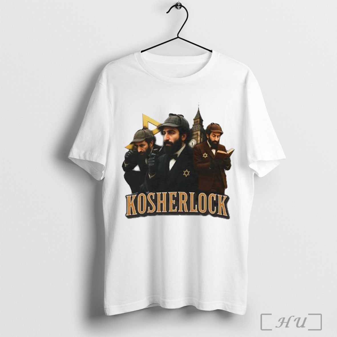 Kosherlock Jews Parody Graphic T Shirt Unisex T-shirt, Sweatshirt, Hoodie, Long Sleeve Tee - T-Shirt, Sweatshirt, Hoodie