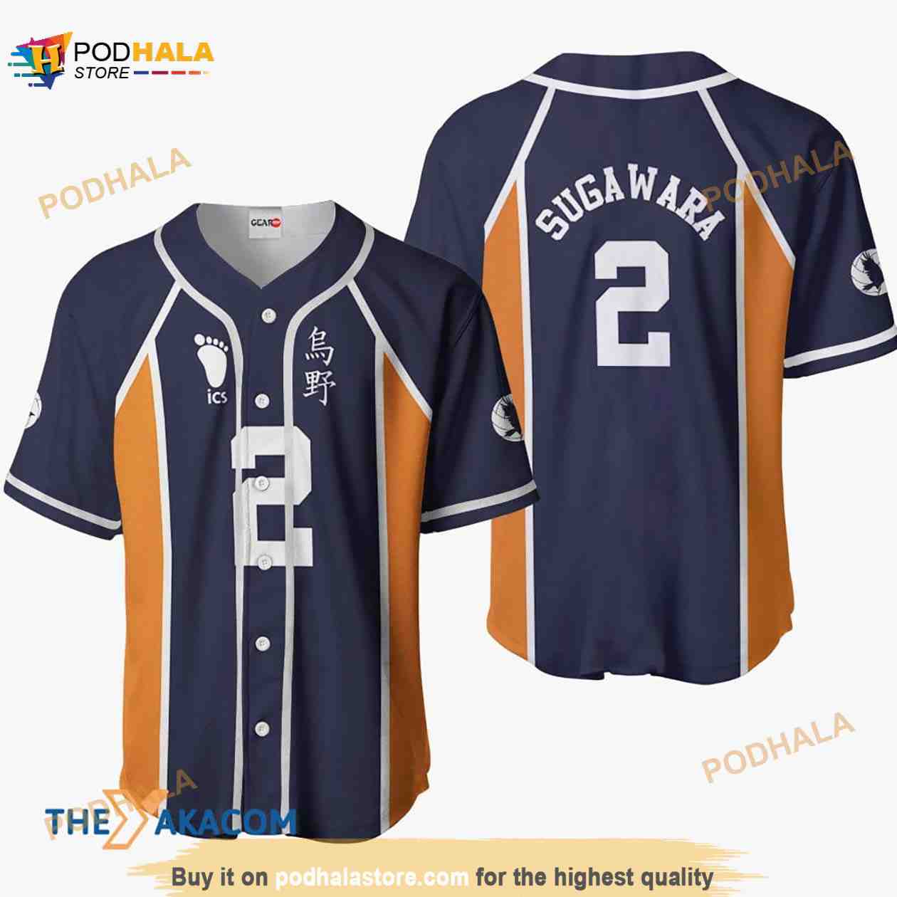Koushi Sugawara Haikyuu Anime 3D Baseball Jersey Shirt For Fans baseball jersey product view 1