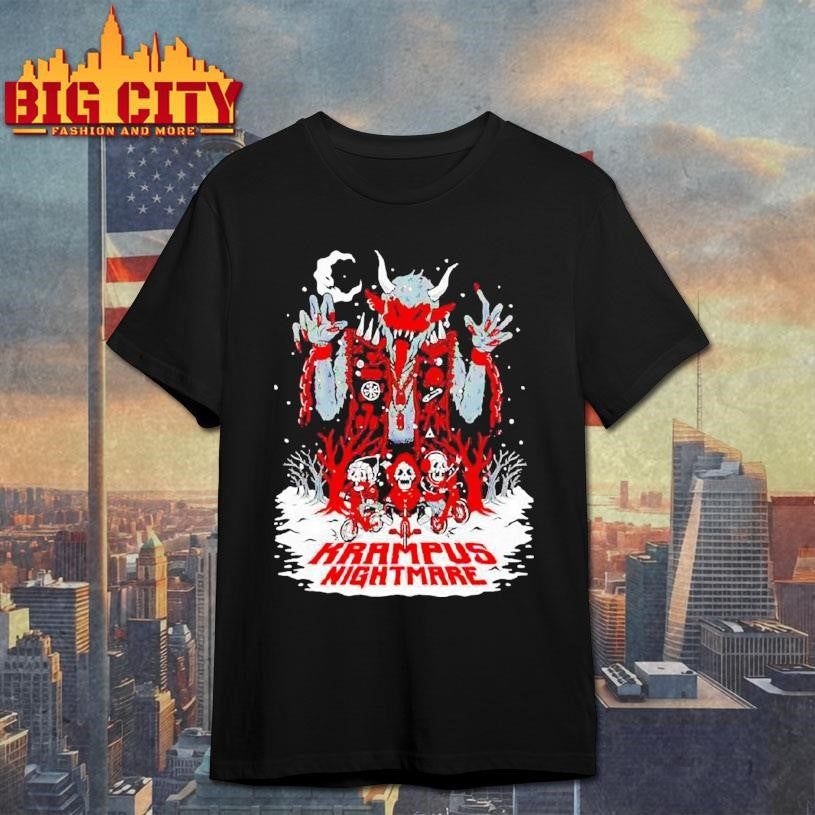 Krampus Nightmare Skeletons Graphic Shirt Unisex T-shirt, Sweatshirt, Hoodie, Long Sleeve Tee - T-Shirt, Sweatshirt, Hoodie