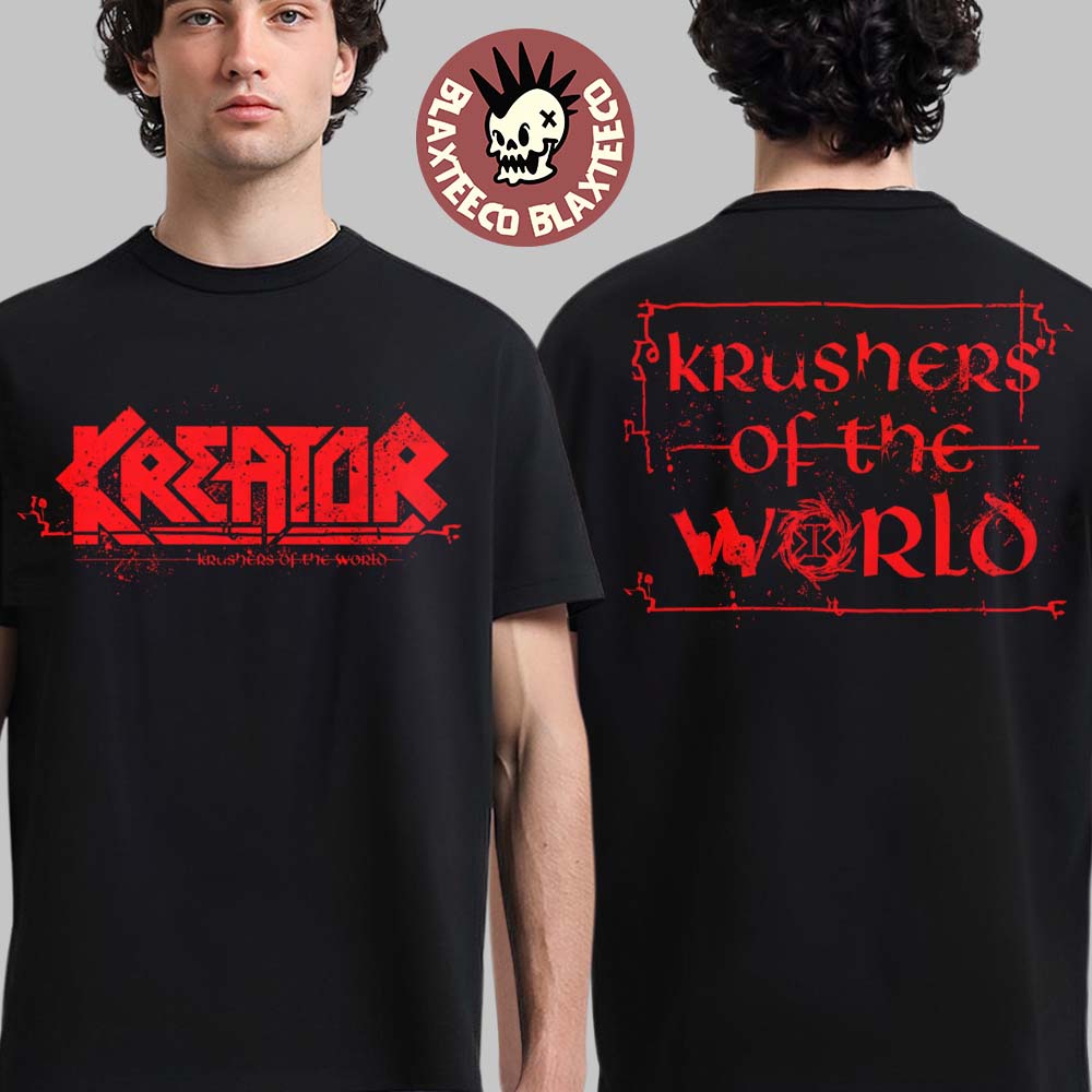 Kreator Krushers Of The World Album Merch Logo T-Shirt Unisex T-shirt, Sweatshirt, Hoodie, Long Sleeve Tee - T-Shirt, Sweatshirt, Hoodie