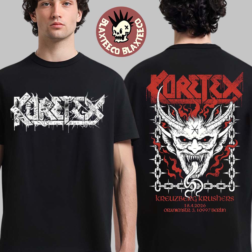 Kreator X Coretex Berlin Germany 2026 Exclusive Tee At Oranienstr Kreuzberg Krushers April 18 2026 Two Sided T-Shirt - T-Shirt, Sweatshirt, Hoodie