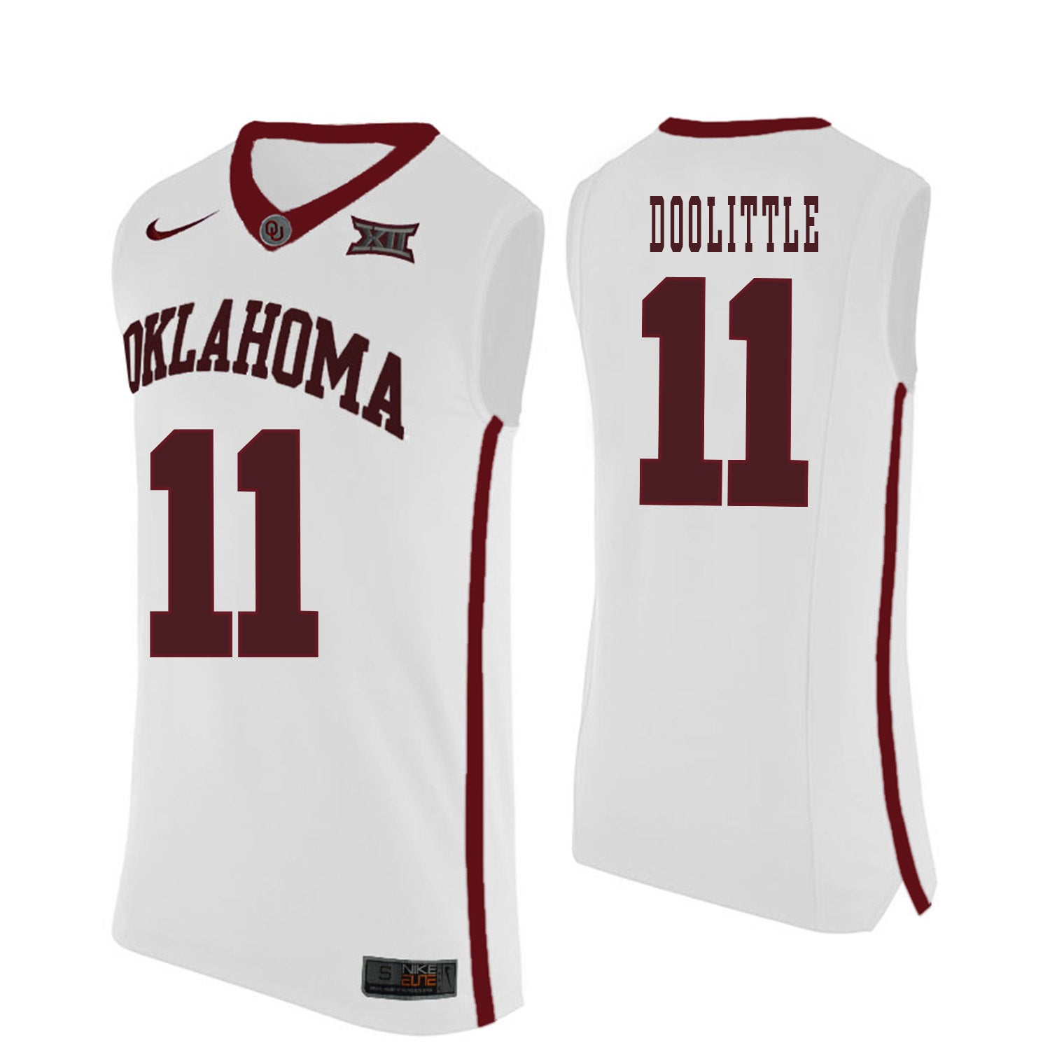 Kristian Doolittle 11 White College Football Jersey football jersey product view 1