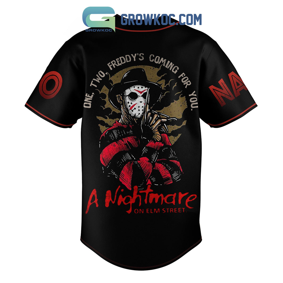 Krueger’s World In Dreams You’re Mine A Nightmare On Elm Street Personalized Baseball Jersey baseball jersey product view 3
