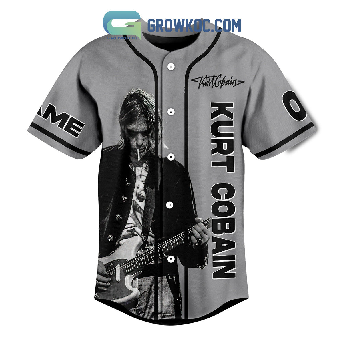 Kurt Coban It Is Better To Burn Out Than To Fade Away Custom Name Number Baseball Jersey baseball jersey product view 2
