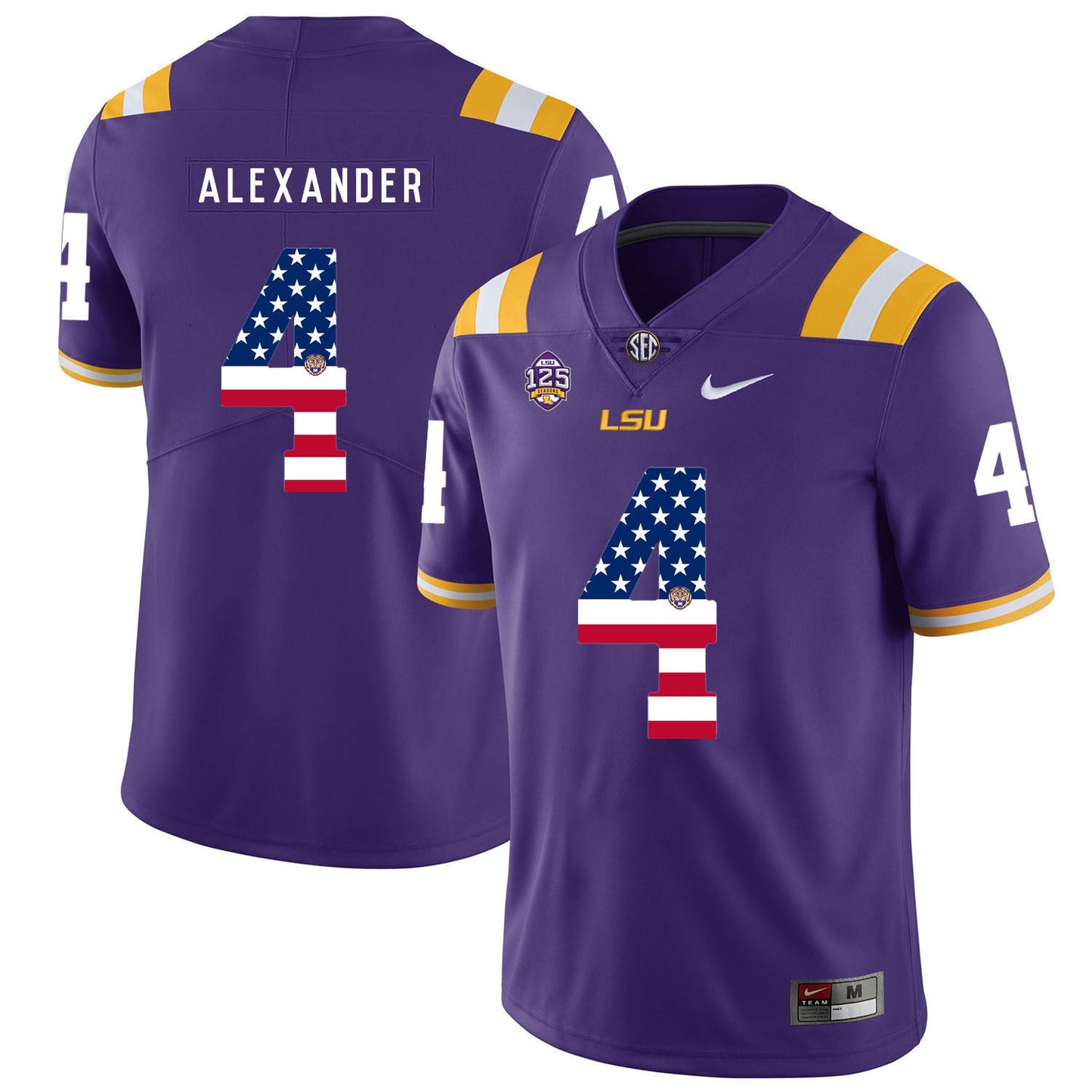 Kwon Alexander 4 Purple College Football Jersey football jersey product view 1