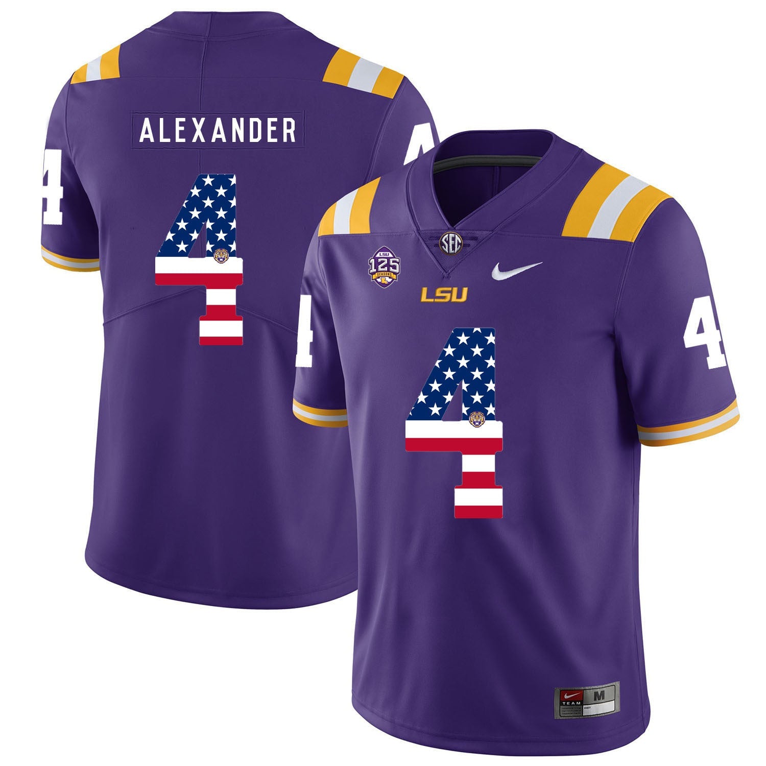 Kwon Alexander 4 Purple College Football Jersey football jersey product view 1
