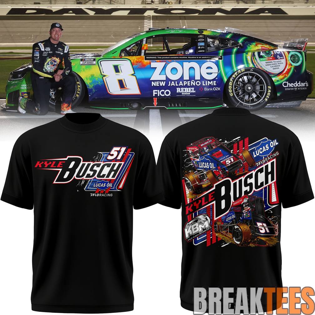 Kyle Busch 51 LUCASFLO BLK Midget Shirt Unisex T-shirt, Sweatshirt, Hoodie, Long Sleeve Tee - T-Shirt, Sweatshirt, Hoodie