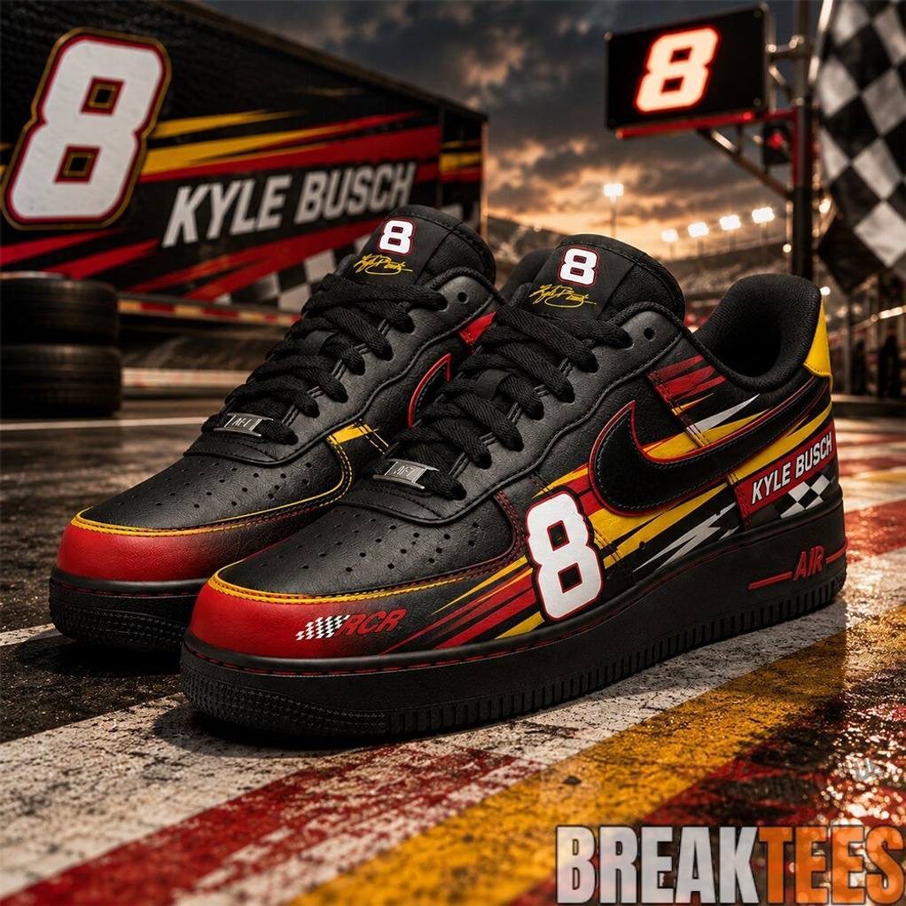 Kyle Busch 8 NASCAR Racing Air Force 1 Sneaker Unisex T-shirt, Sweatshirt, Hoodie, Long Sleeve Tee - T-Shirt, Sweatshirt, Hoodie