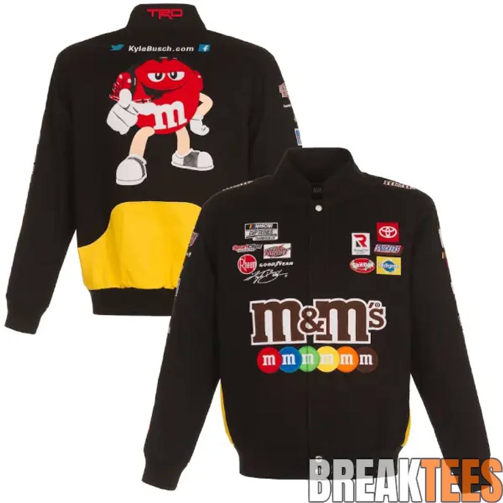 Kyle Busch M&M Jacket  Black Unisex T-shirt, Sweatshirt, Hoodie, Long Sleeve Tee - T-Shirt, Sweatshirt, Hoodie