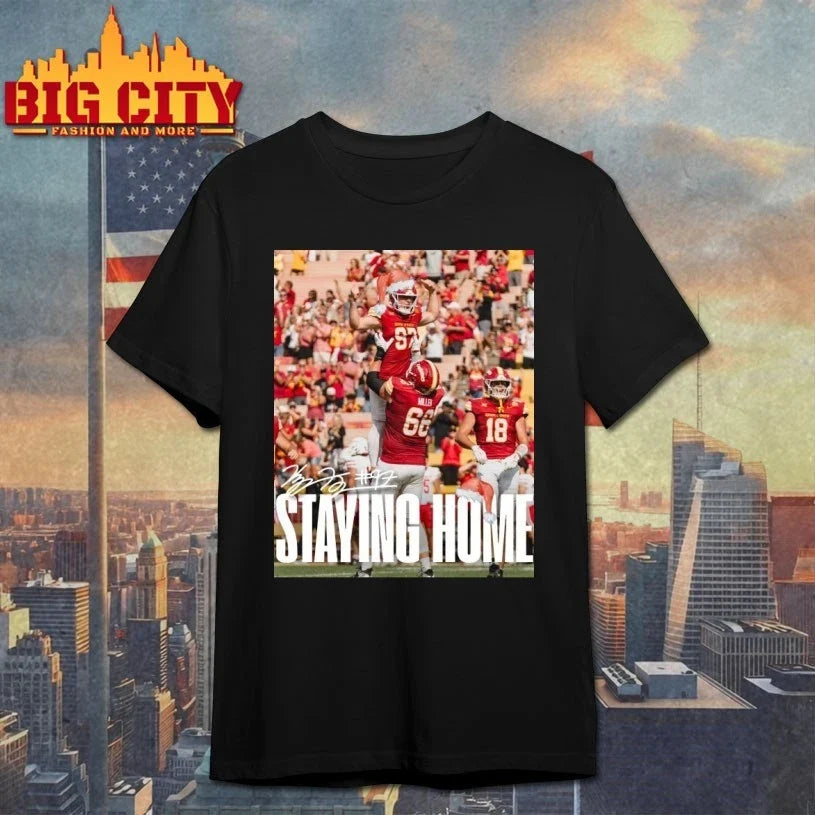 Kyle Konrardy Iowa State Cyclones Merry Christmas Staying Home shirt Unisex T-shirt, Sweatshirt, Hoodie, Long Sleeve Tee - T-Shirt, Sweatshirt, Hoodie