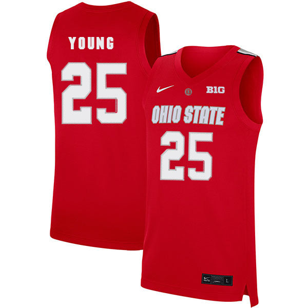 Kyle Young 25 Scarlet College Football Jersey football jersey product view 1