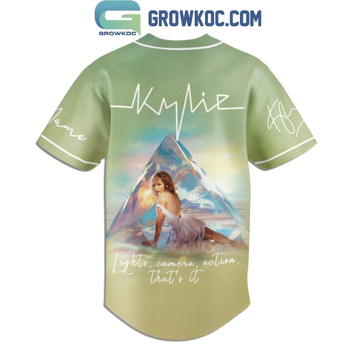 Kylie Minogue Lights Camera Action That’s It Personalized Baseball Jersey baseball jersey product view 3