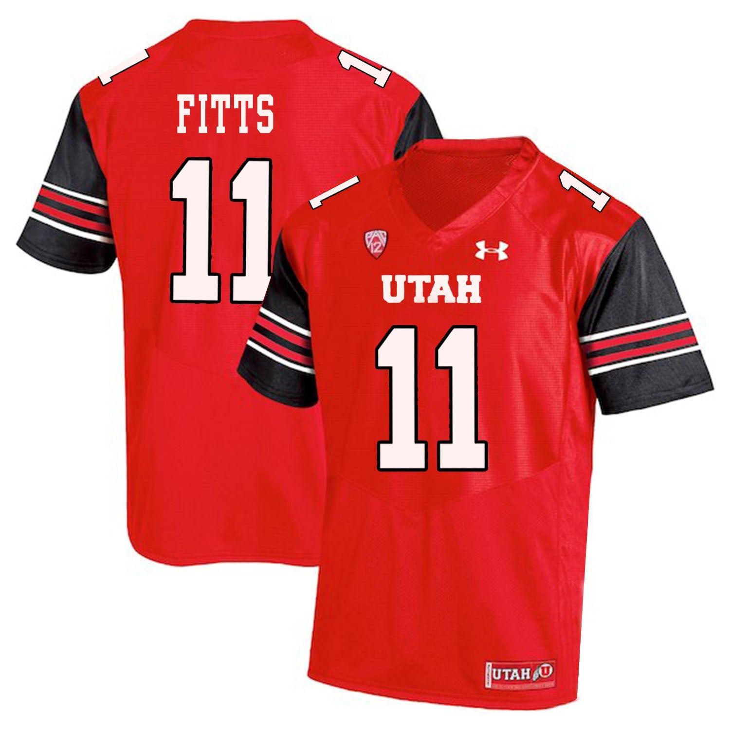 Kylie Fitts 11 Red College Football Jersey football jersey product view 1