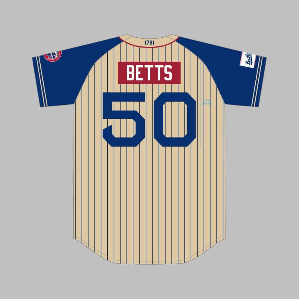 LA Dodgers Black Heritage Night Jersey Giveaway 2025 - Grishko.com baseball jersey product view 3