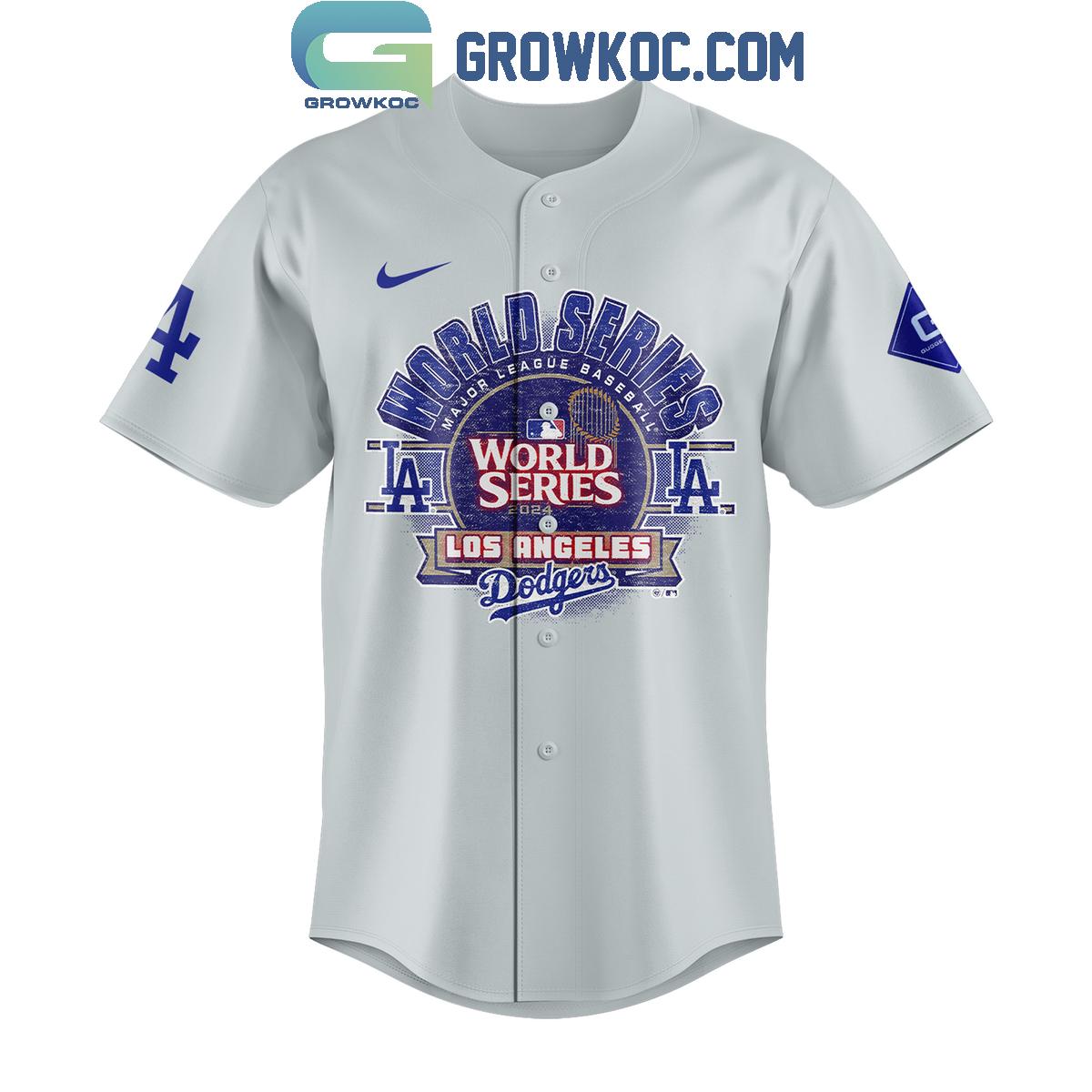 LA Dodgers National League Champs 2024 World Series Baseball Jersey baseball jersey product view 2