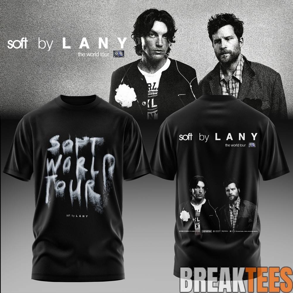 LANY Soft World Tour 2026 Shirt Unisex T-shirt, Sweatshirt, Hoodie, Long Sleeve Tee - T-Shirt, Sweatshirt, Hoodie