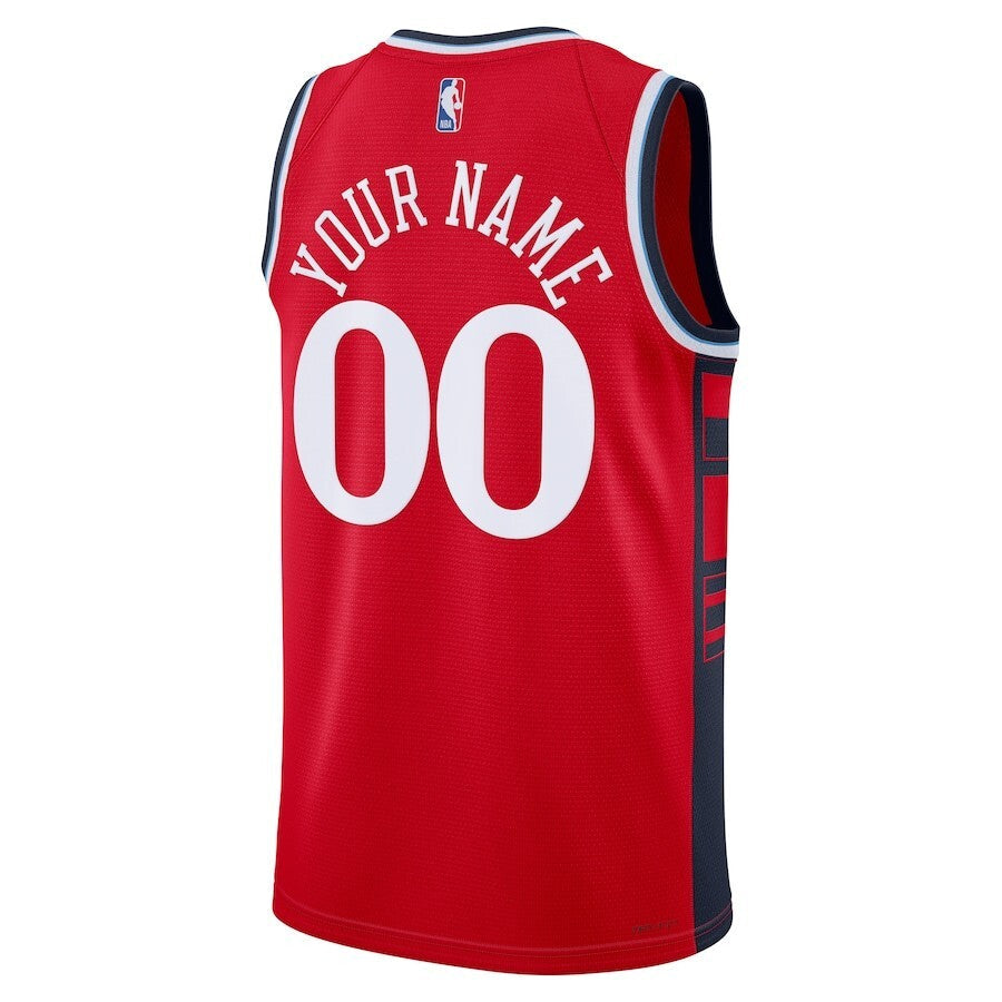 LA Clippers Unisex 202425 Custom Swingman Jersey - Statement Edition - Red Style 1 Basketball Jersey basketball jersey product view 1