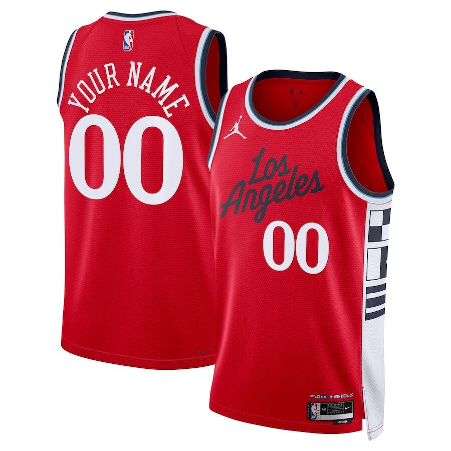 LA Clippers Unisex 202425 Custom Swingman Jersey - Statement Edition - Red Style 3 Basketball Jersey basketball jersey product view 1