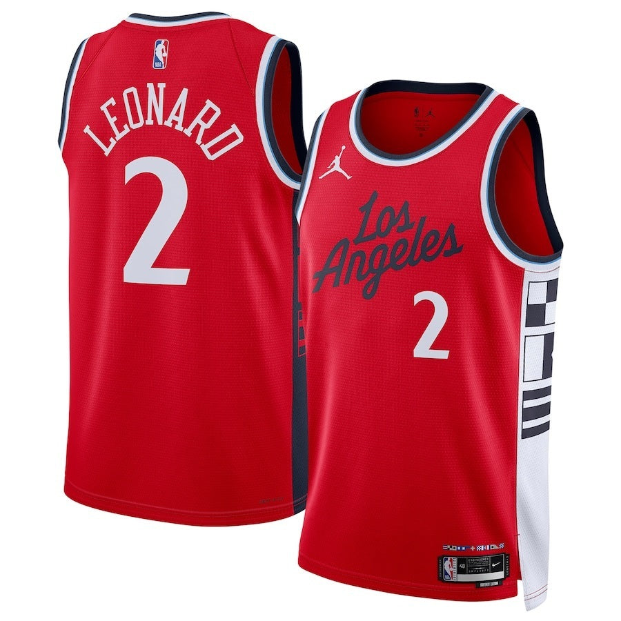 LA Clippers #2 Kawhi Leonard 2024-25 Swingman Jersey - Statement Edition - Red Basketball Jersey basketball jersey product view 1