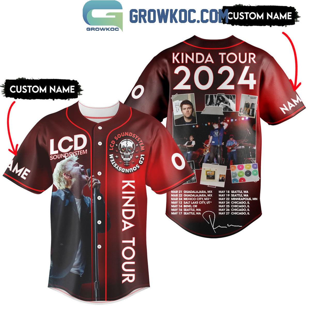 LCD Soundsystem Kinda Tour 2024 Personalized Baseball Jersey baseball jersey product view 1