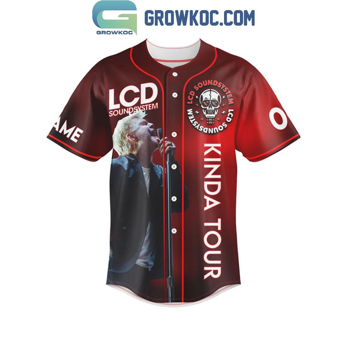 LCD Soundsystem Kinda Tour 2024 Personalized Baseball Jersey baseball jersey product view 2