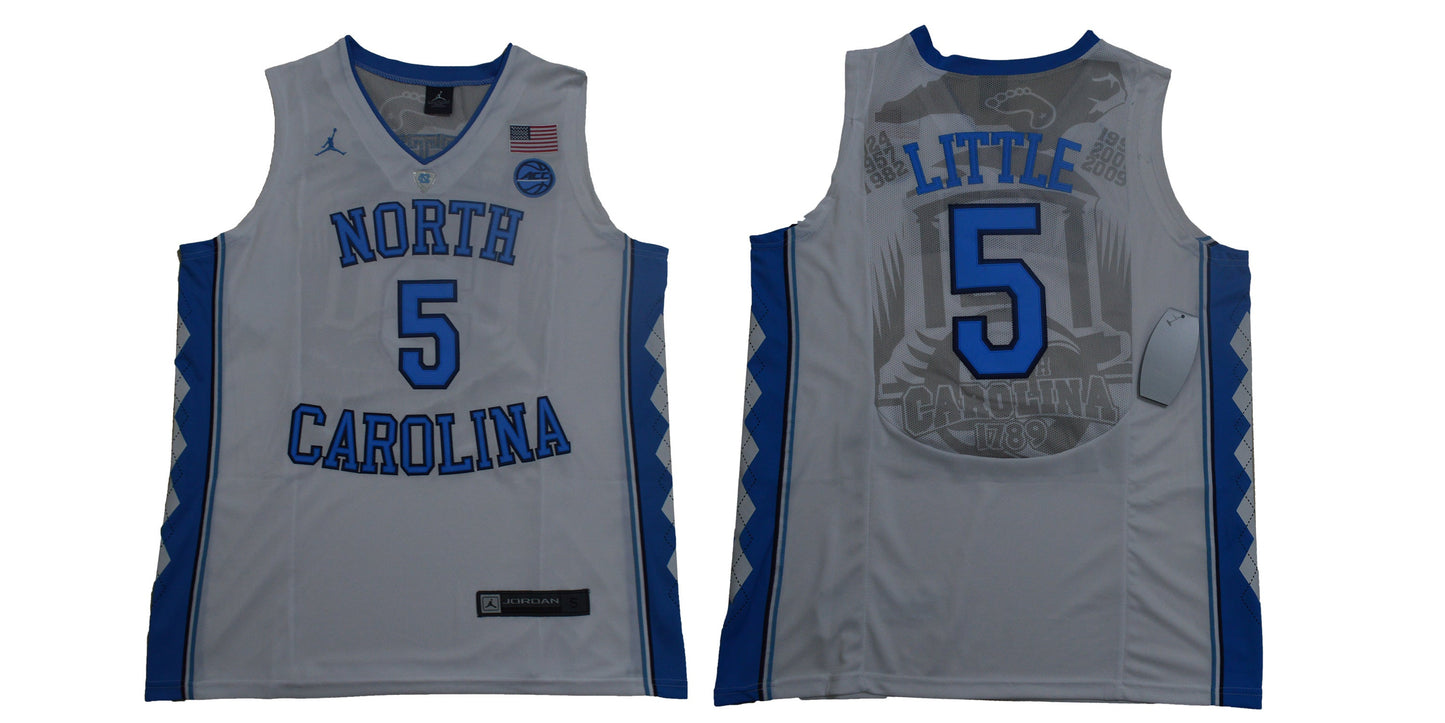 LITTLE 5 White College Football Jersey football jersey product view 1