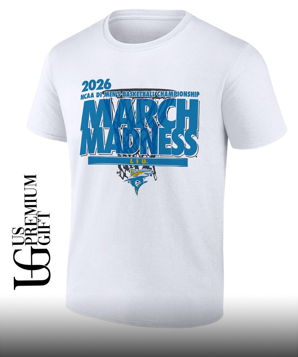 LIU Sharks March Madness NCAA D1 Mens basketball Championship 2026 shirt Unisex T-shirt, Sweatshirt, Hoodie, Long Sleeve Tee - T-Shirt, Sweatshirt, Hoodie