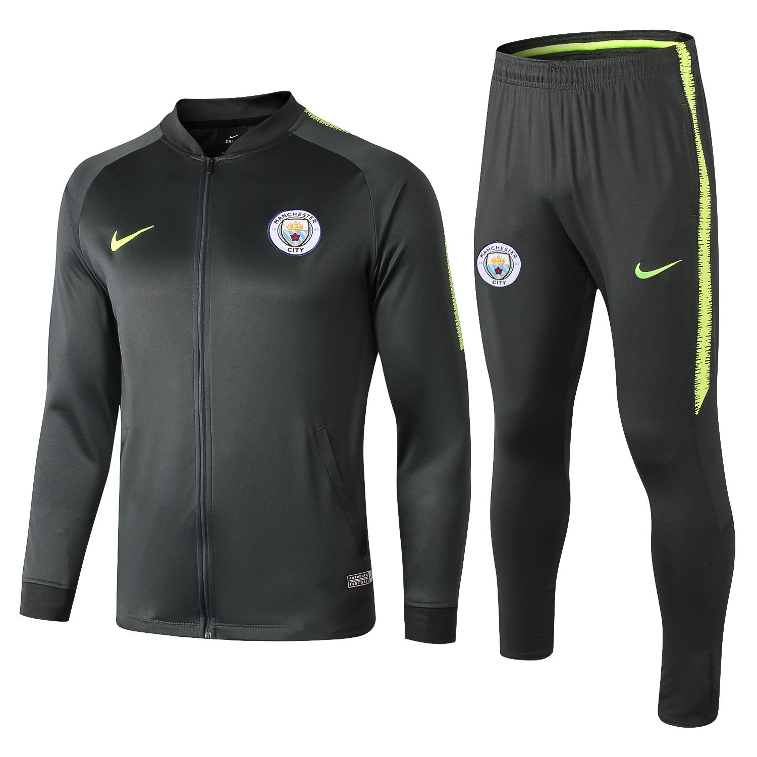 LONGZIP MANCITY GREEN 1819 Green Soccer Jersey sports jersey product view 1