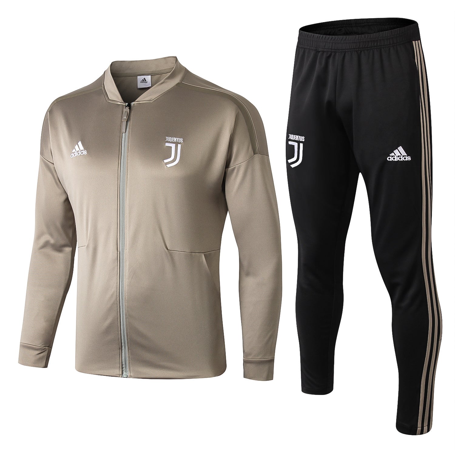 LONG ZIP JU BROWN 1819 Collar Yellow Soccer Jersey sports jersey product view 1