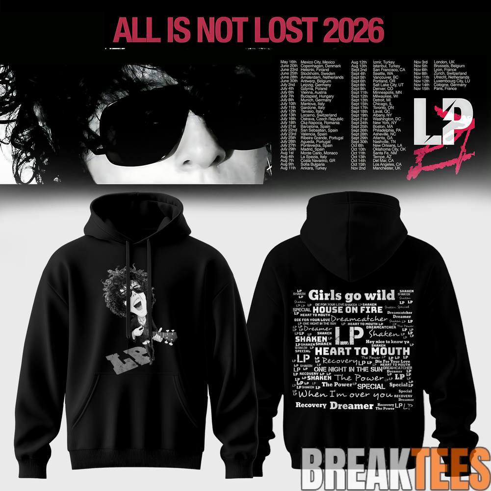 LP All Is Not Lost Tour 2026 Black Hoodie Unisex T-shirt, Sweatshirt, Hoodie, Long Sleeve Tee - T-Shirt, Sweatshirt, Hoodie