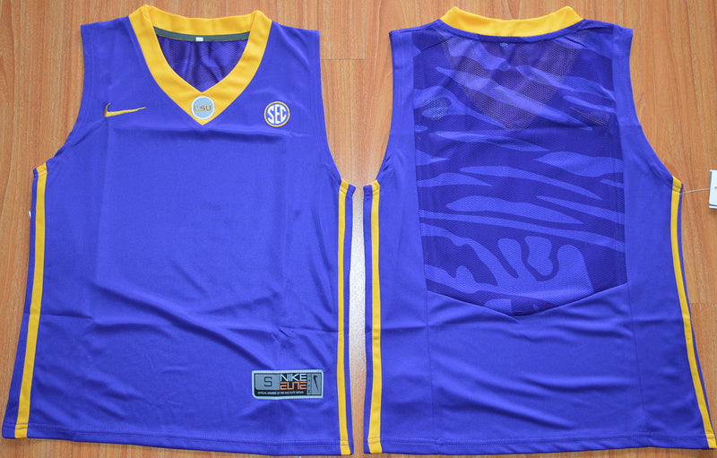 LSU Blank Purple Youth College Football Jersey football jersey product view 1