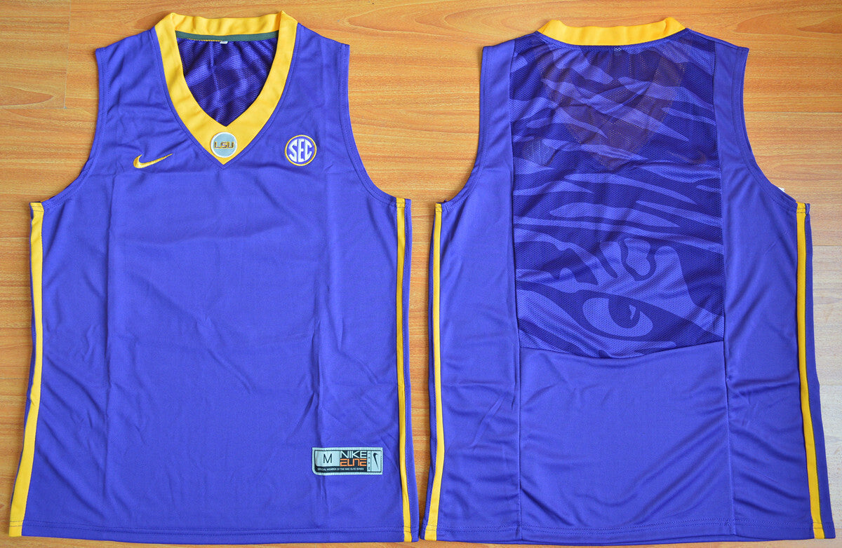 LSU Purple Blank College Football Jersey football jersey product view 1