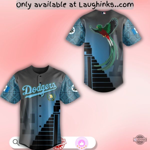 La Dodgers Guatemalan Heritage Night Baseball Jersey Shirt Giveaway On September 9 Vs Rockies baseball jersey product view 1