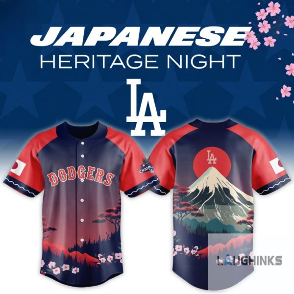 La Dodgers Japanese Heritage Night April 27 2026 Baseball Jersey Shirt Giveaway baseball jersey product view 1