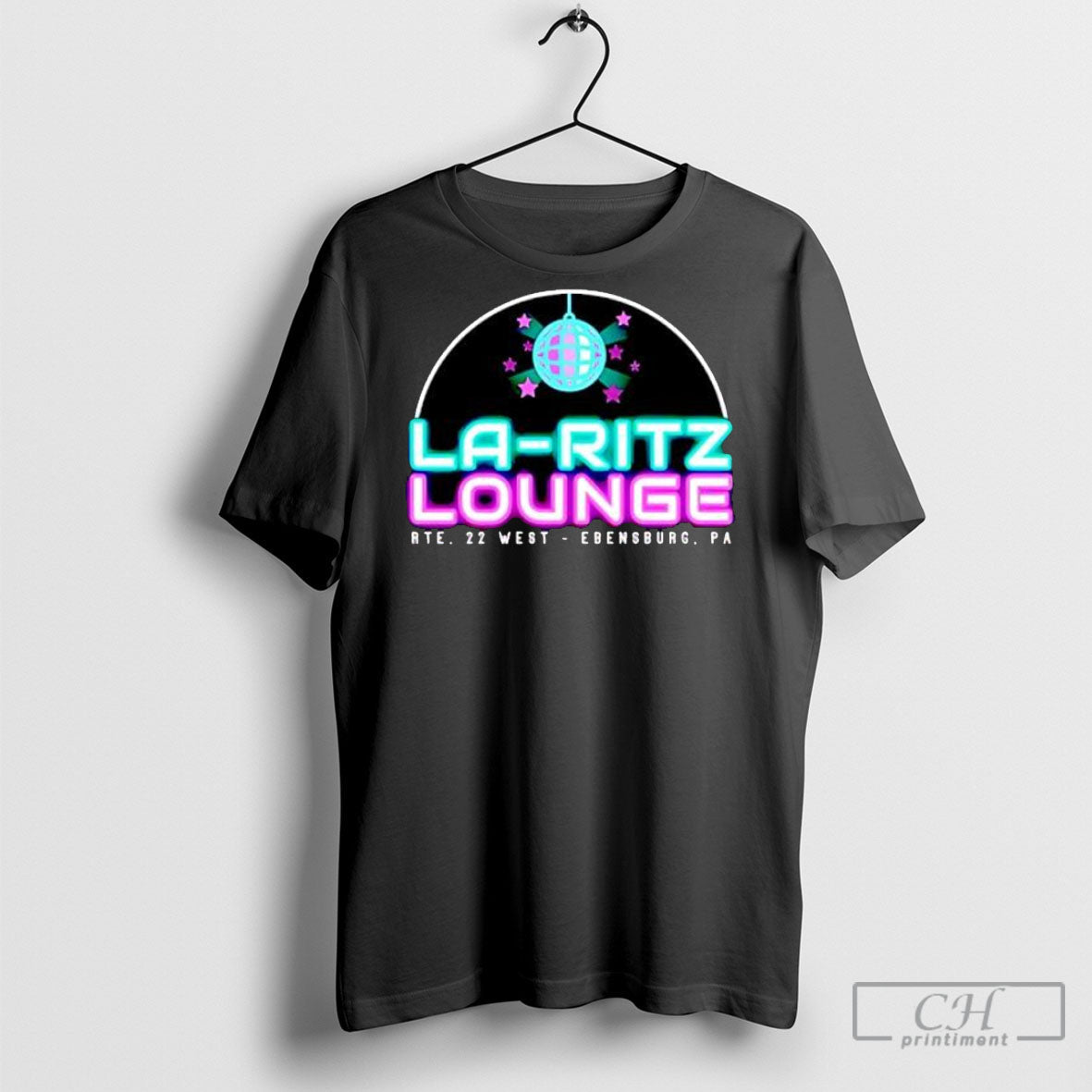 La Ritz Lounge Neon Disco Ball Ebensburg Pa Location Shirt Tee Unisex T-shirt, Sweatshirt, Hoodie, Long Sleeve Tee - T-Shirt, Sweatshirt, Hoodie