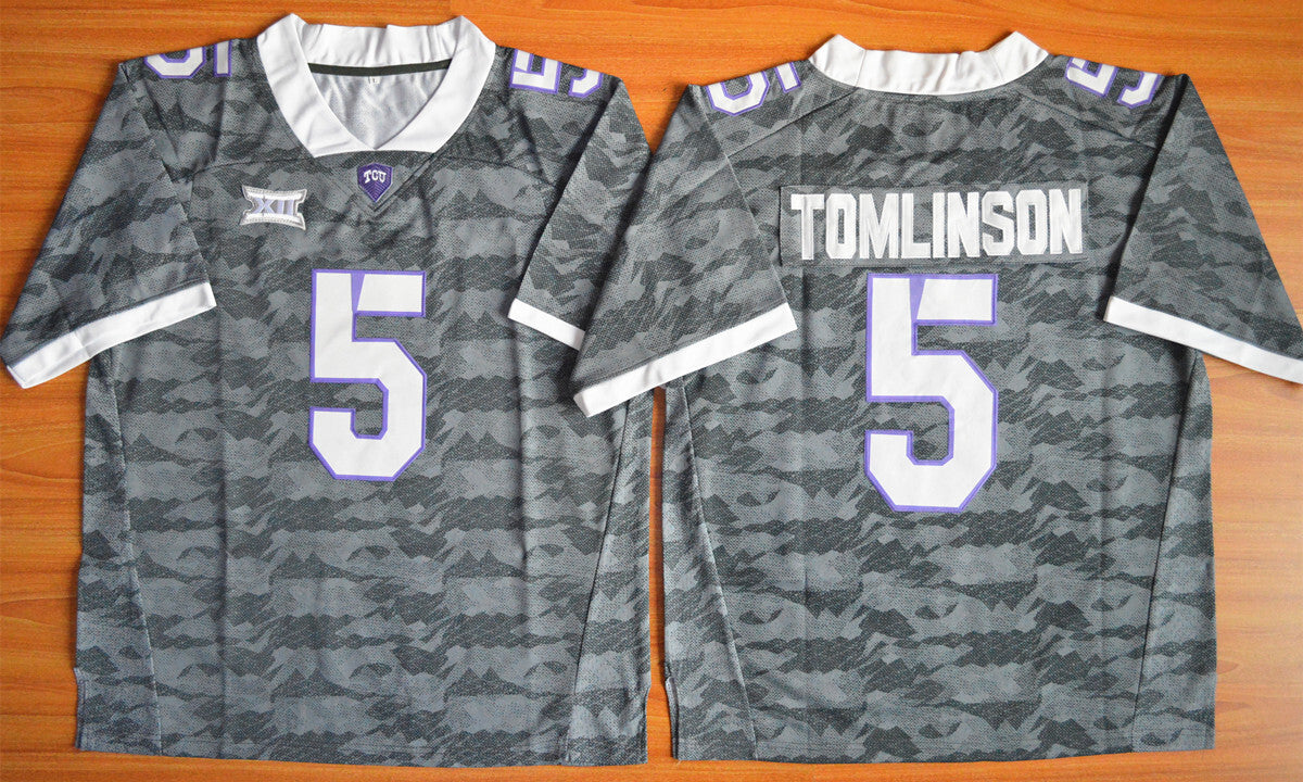 LaDainian Tomlinson 5 Grey College Football Jersey football jersey product view 1