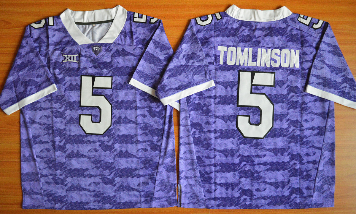 LaDainian Tomlinson 5 Purple College Football Jersey football jersey product view 1