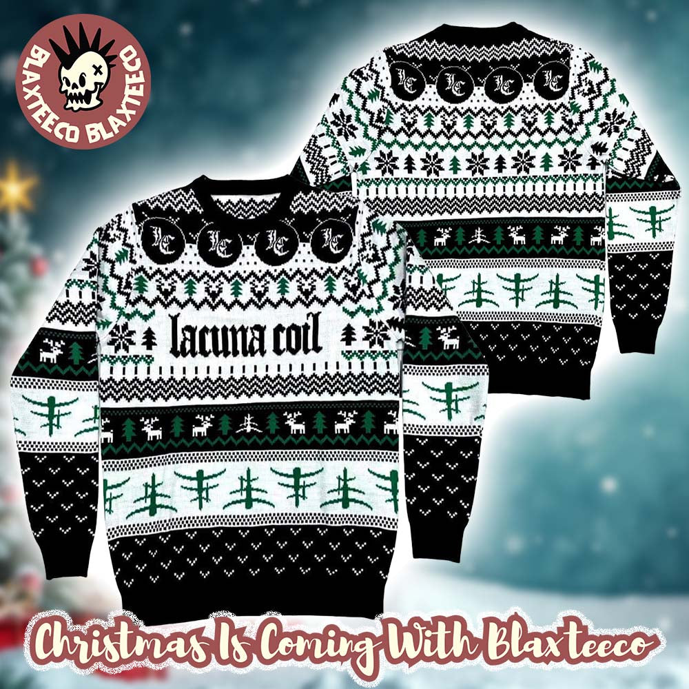 Lacuna Coil Logo Festive 2025 Knitted Ugly Christmas Sweater Unisex T-shirt, Sweatshirt, Hoodie, Long Sleeve Tee - T-Shirt, Sweatshirt, Hoodie